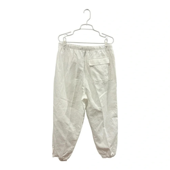 GAP Off White High Rise Linen-Cotton Utility Joggers with Washwell NWT - Picture 3 of 10